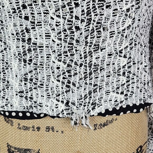ANNE KLEIN NEW YORK Open Weave Crochet Silk Jacket  Size‎ 4 - Picture 8 of 11